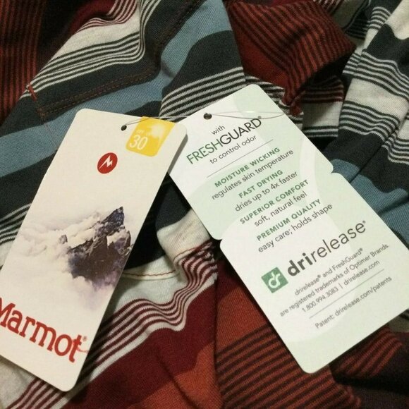 Marmot Red Rock Short Sleeve T-Shirt Mens Retro Red Size Large NWT - Picture 8 of 8